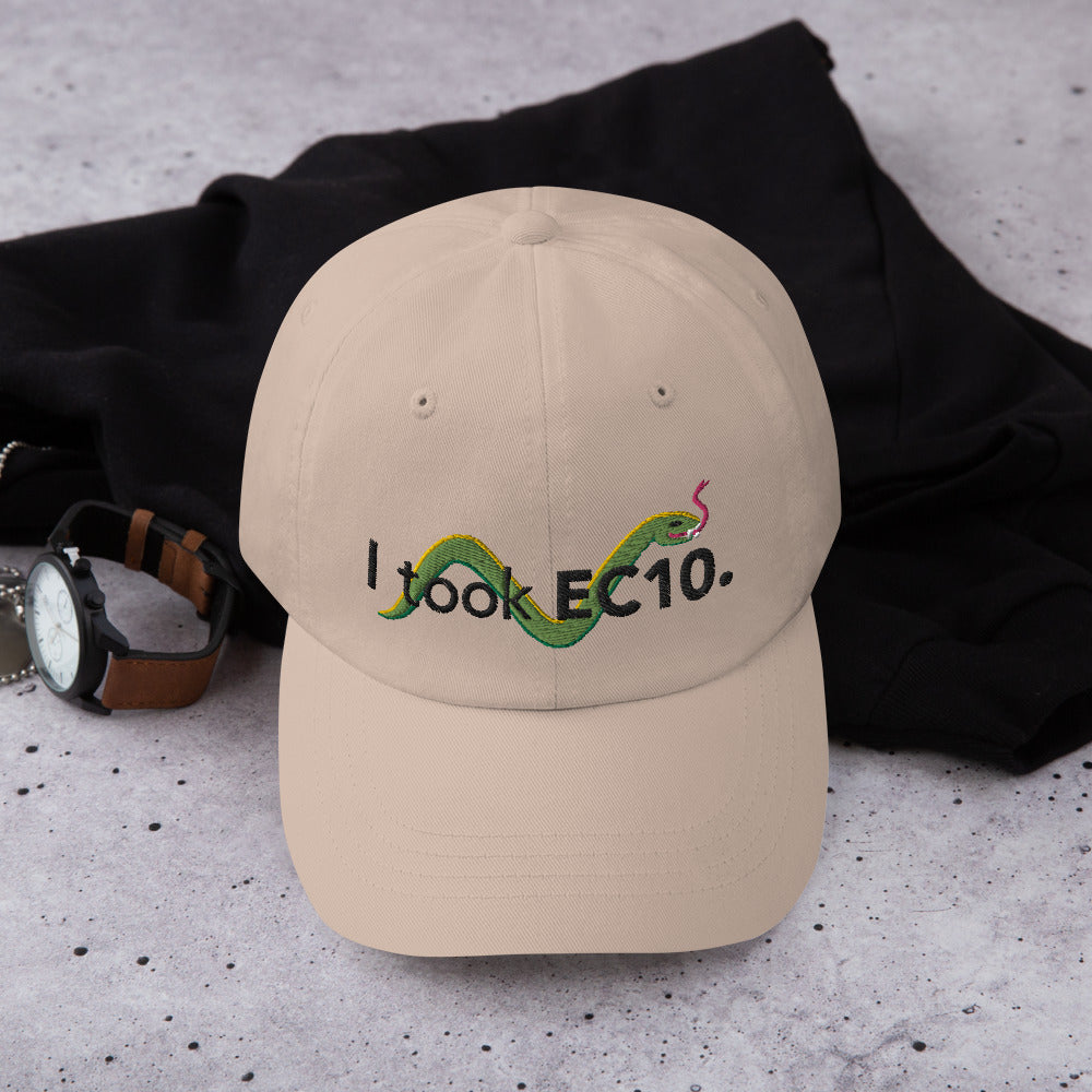 I took EC10 - Hat (Black Text)