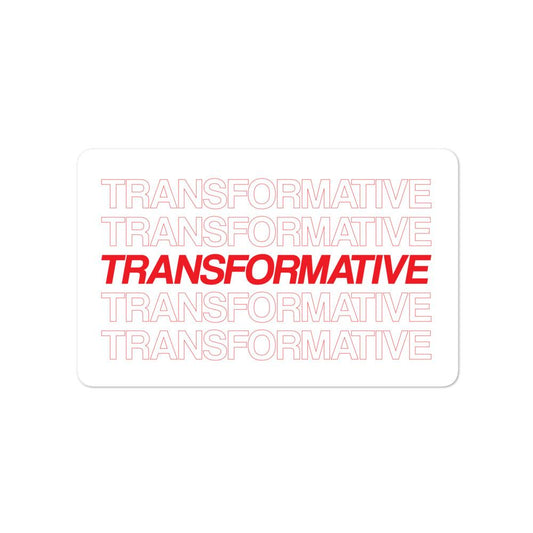 Transformative - Sticker (Red)